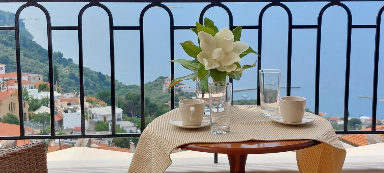 Horizon Studios With Sea View - Free Parking Glossa Dış mekan fotoğraf